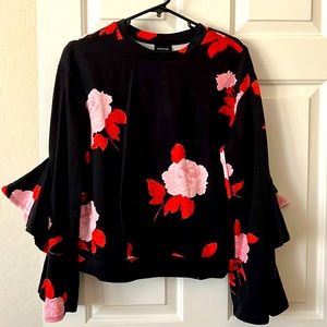 Who What Wear floral sweater top